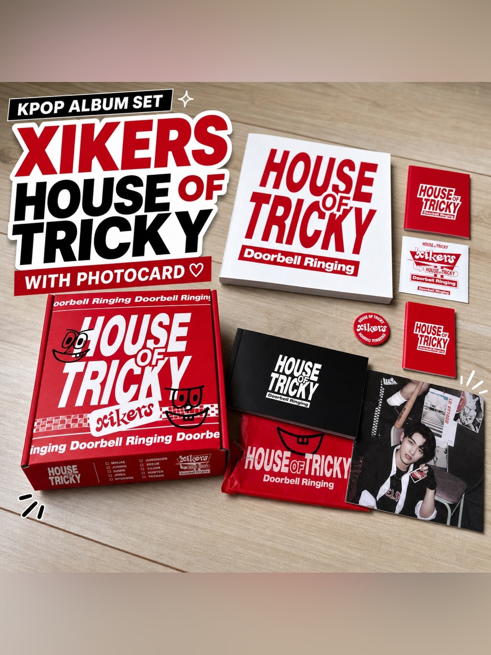 xikers House of Tricky Doorbell Ringing Album Bundle Photocard Inclusions Kpop